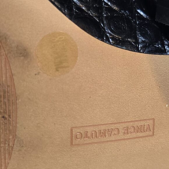 Vince Camuto Cilda Pointed Toe Slingback Flat Shoes Size 7.5M/38 Croc Embossed - Picture 6 of 8